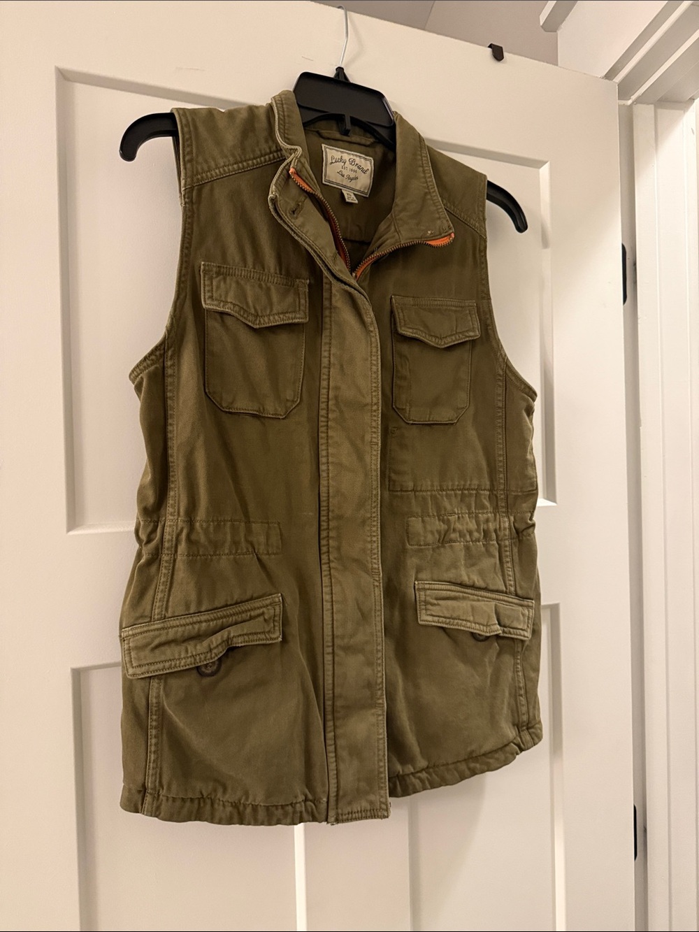 Lucky Brand Olive Green Utility Vest - Women's Sleeveless Jacket